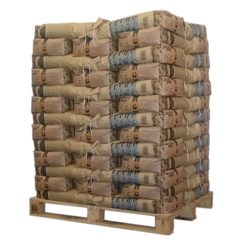 PELLET BADGER, normes DIN Plus et EN Plus. - Palette de 65 sacs de 15 kg